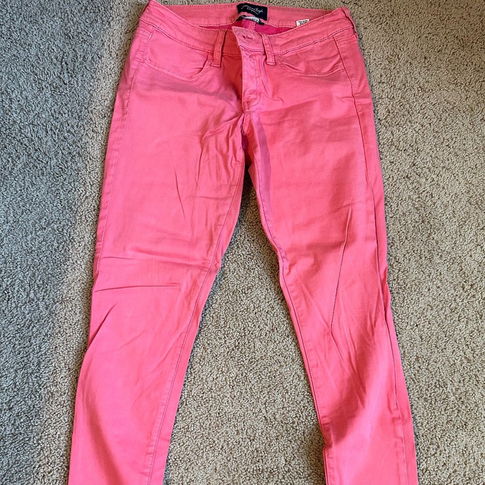 American Eagle Pink Skinny Jeans